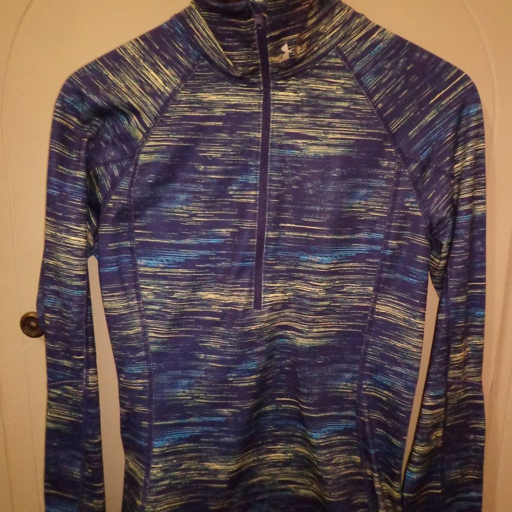 New Under Armour Wm's Coldgear Cozy Printed 1/2 Zip Shirt S